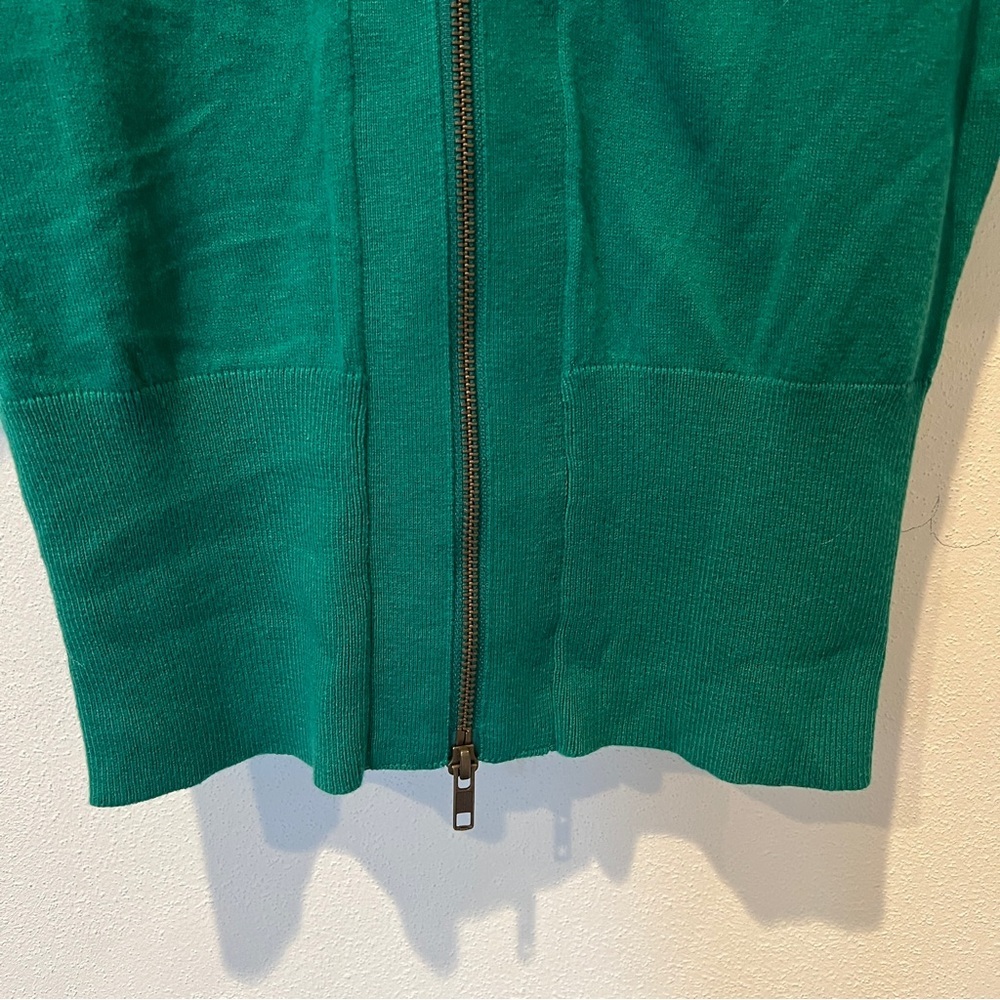 Cabi Banner Sweater Half Sleeve Double Zipper VNeck Knit Cardigan - Picture 4 of 13